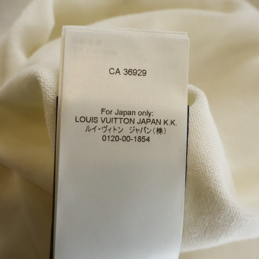 LOUIS VUITTON(ルイヴィトン) 24AW ×Tyler The Creator タイラーザクリエイター フラワーロゴ クルーネック半袖ニットTシャツ ホワイト RM242MM AUR HRN32W