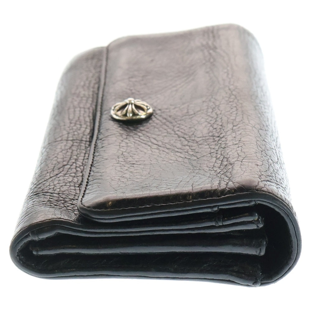 CHROME HEARTS(クロムハーツ) JUDY CROSS BALL ジュディ クロス ボール ボタン レザーウォレット 長財布 ブラック BCA366
