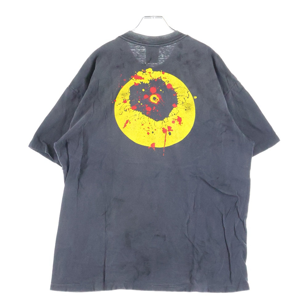 READY MADE(レディメイド) SMILE TEE フロントスマイルプリント クルーネック半袖Tシャツカットソー ブラック RE-CO-BK-00-00-279