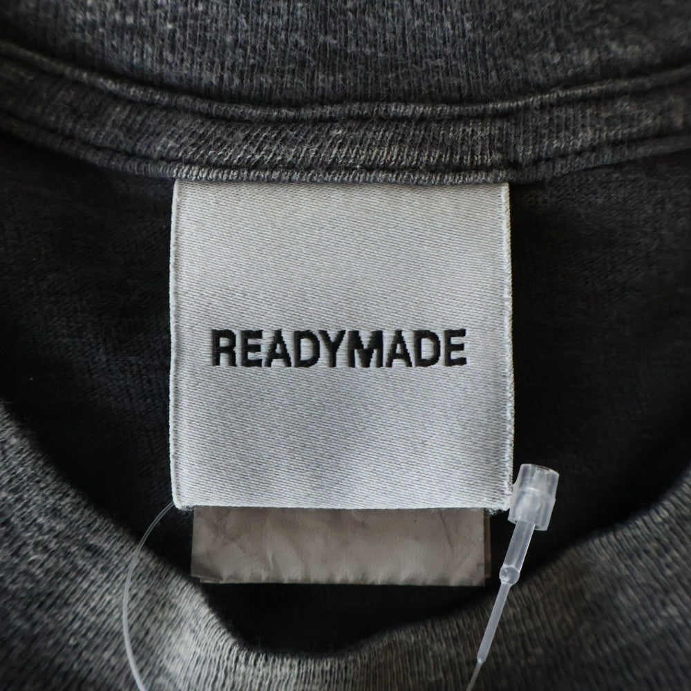 READY MADE(レディメイド) SMILE TEE フロントスマイルプリント クルーネック半袖Tシャツカットソー ブラック RE-CO-BK-00-00-279