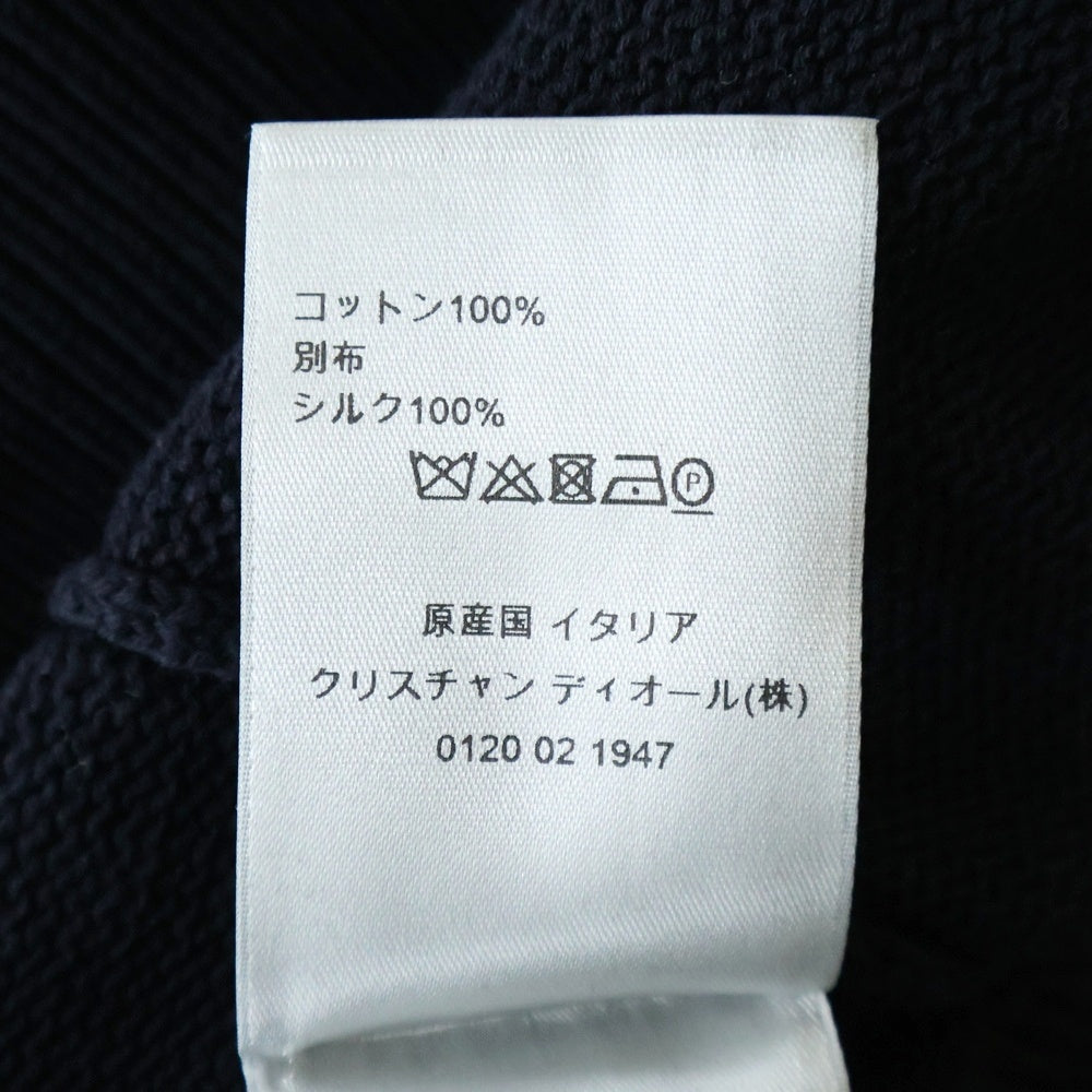 DIOR(ディオール) OBLIQUE オブリーク サイド総柄 クルーネック長袖ニット ネイビー 113M638AT187