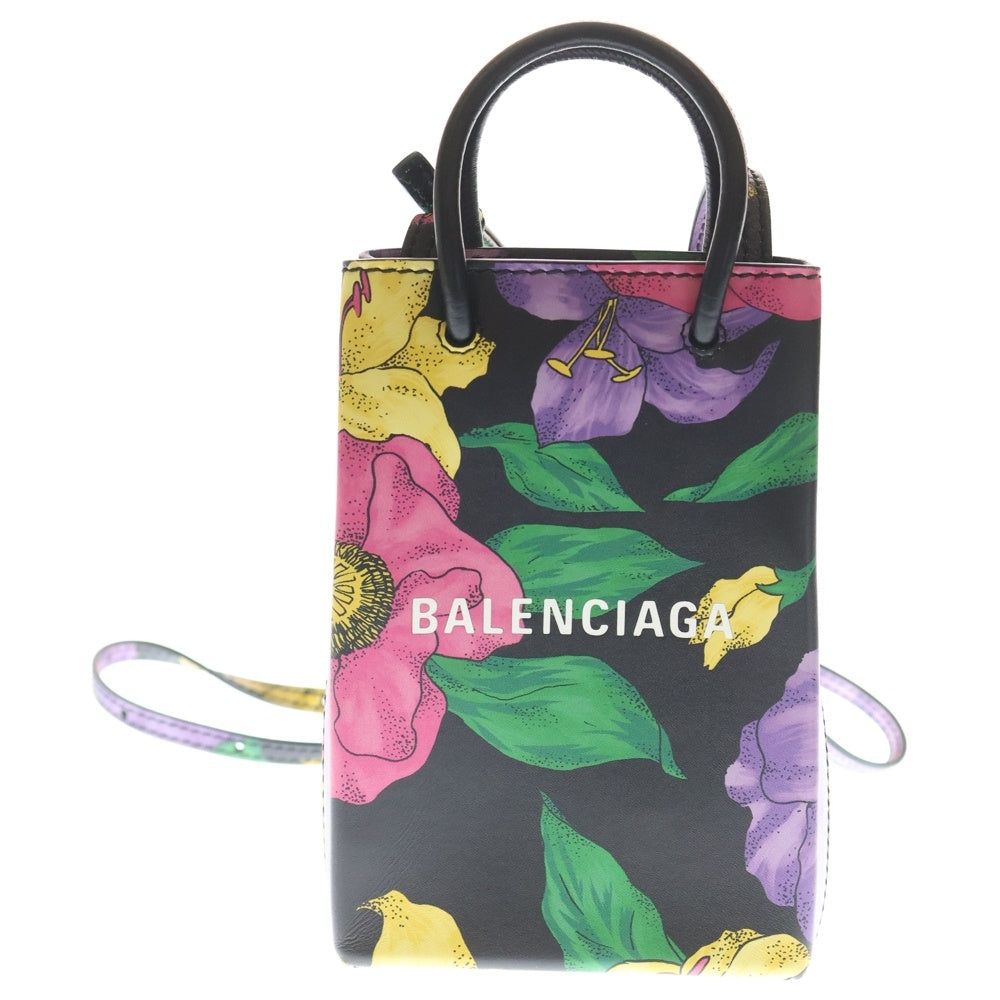 BALENCIAGA(バレンシアガ) フワラープリント ショッピング ミニショルダーバッグ マルチカラー レディース 593826 1095