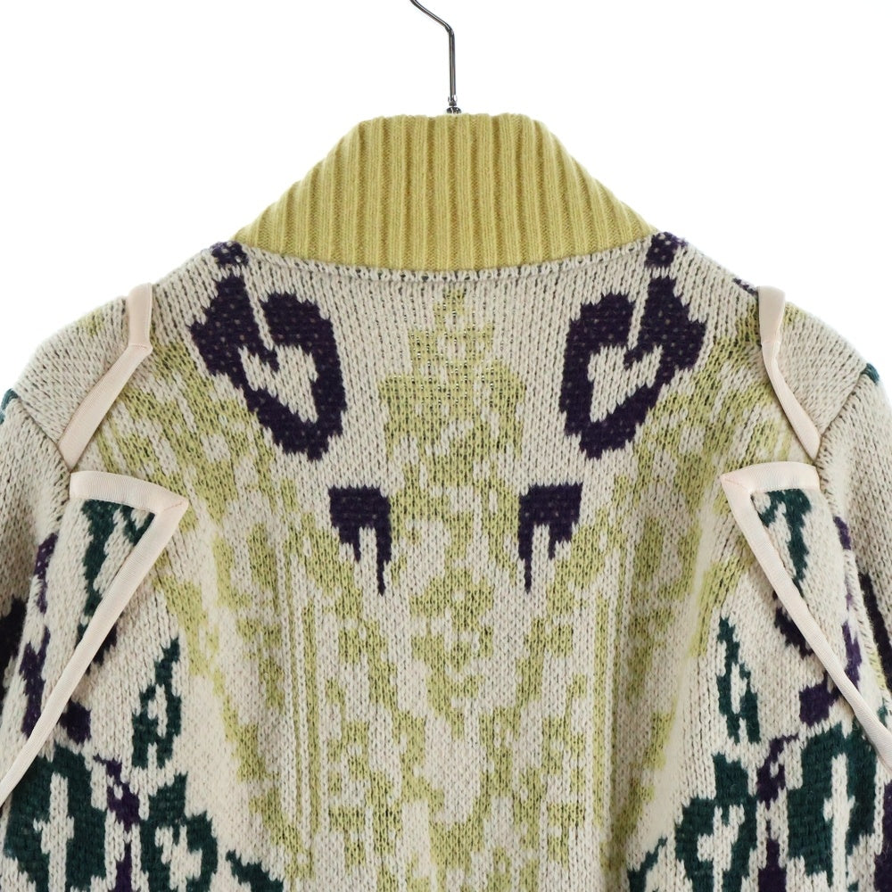 Sacai(サカイ) 16AW ドライバーズ ジップアップ ニットジャケット ベージュ レディース 16-02883