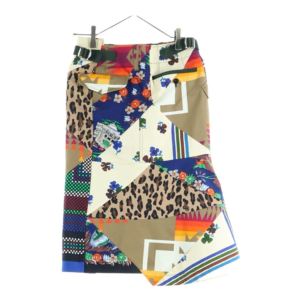 Sacai(サカイ) 21SS Hank Willis Thomas Archive Print ハンク ウィリアムス トーマス アーカイブ プリント スカート マルチカラー レディース 21-05492
