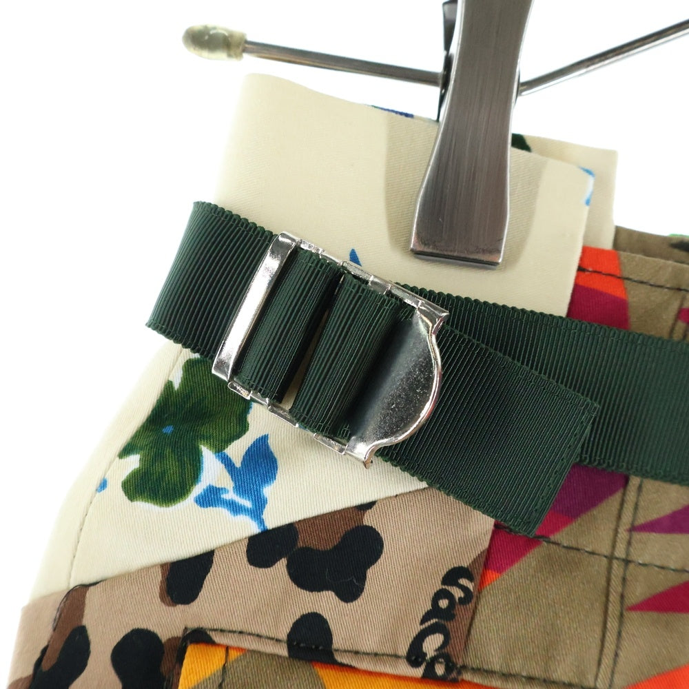 Sacai(サカイ) 21SS Hank Willis Thomas Archive Print ハンク ウィリアムス トーマス アーカイブ プリント スカート マルチカラー レディース 21-05492