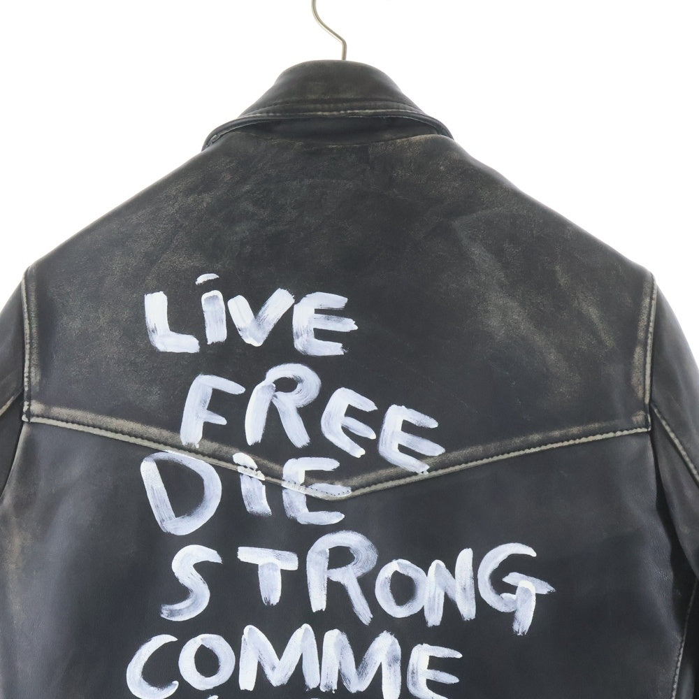 Lewis Leathers(ルイスレザー) ×COMME des GARCONS LIGHTNING FOREVER コムデギャルソン 青山限定 レザーダブルライダースジャケット ブラック KZ-J001