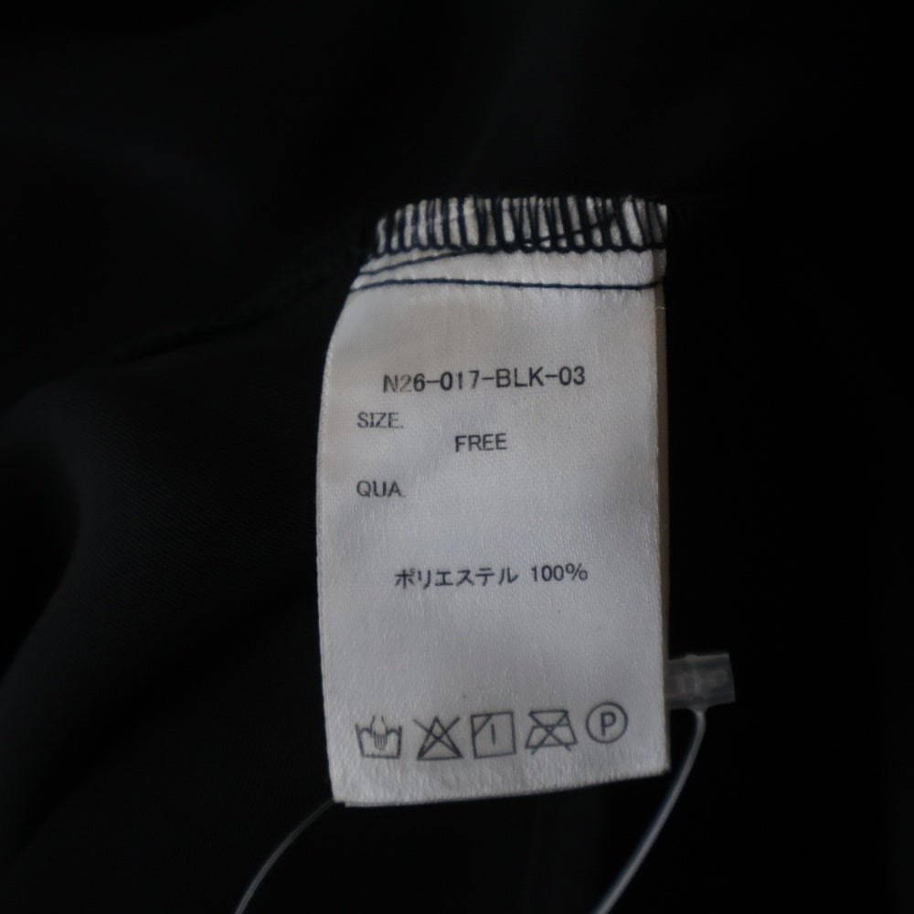 NOT CONVENTIONAL(ノットコンベンショナル) NOT CONVENTIONAL ノットコンベンショナル フロントリボン ポリエステル 長袖シャツ ブラック N26-017-BLK-03