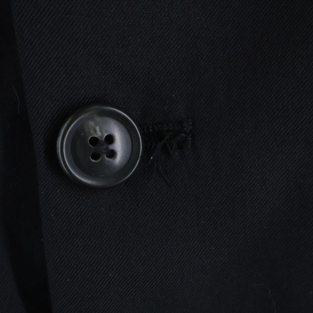 NO BRAND(ノーブランド) NOT CONVENTIONAL ノットコンベンショナル ケープシルエット フロントボタン ノースリーブシャツ ブラック N25-037-BLK