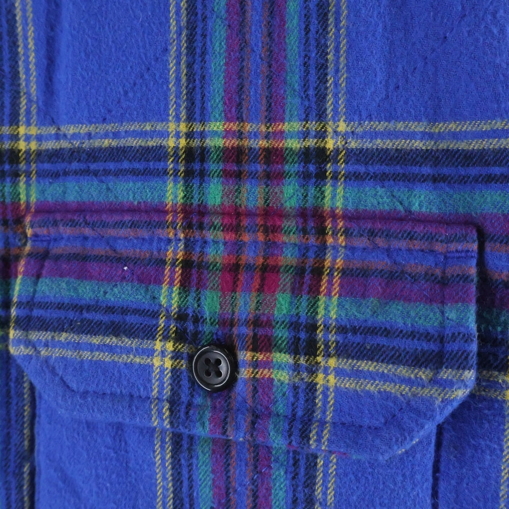 SUPREME(シュプリーム) Quilted Plaid Flannel Shirt キルティング フランネル 長袖シャツ ブルー/マルチカラー