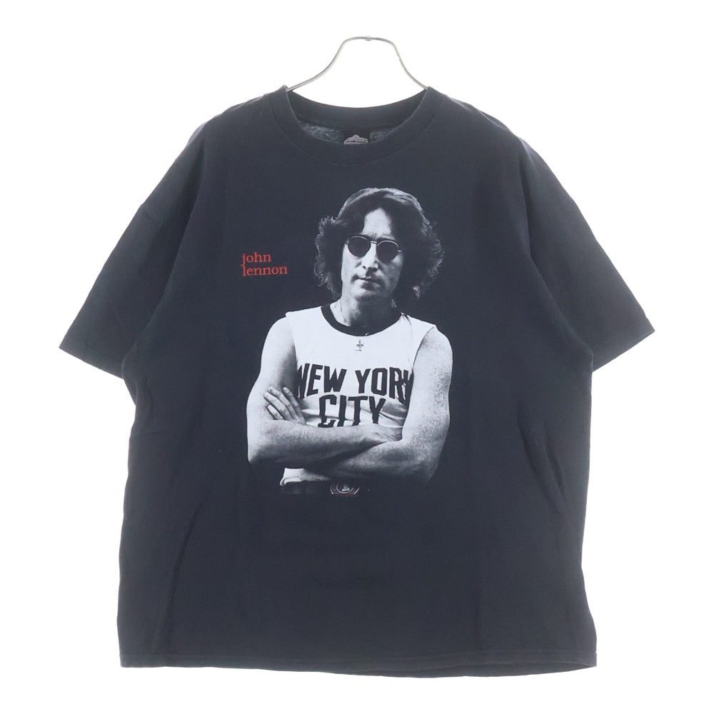 VINTAGE(ヴィンテージ) 90S JOHN LENNON NEW YORK CITY TEE ジョンレノン ニューヨーク シティ 半袖Tシャツ カットソー ブラック
