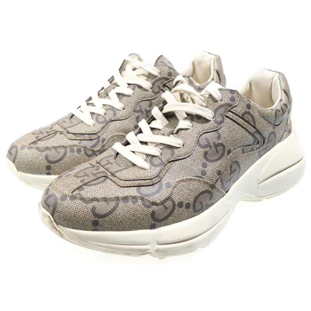 GUCCI(グッチ) RHYTON リフトン GGスプリームローカットスニーカー ブラウン 680870