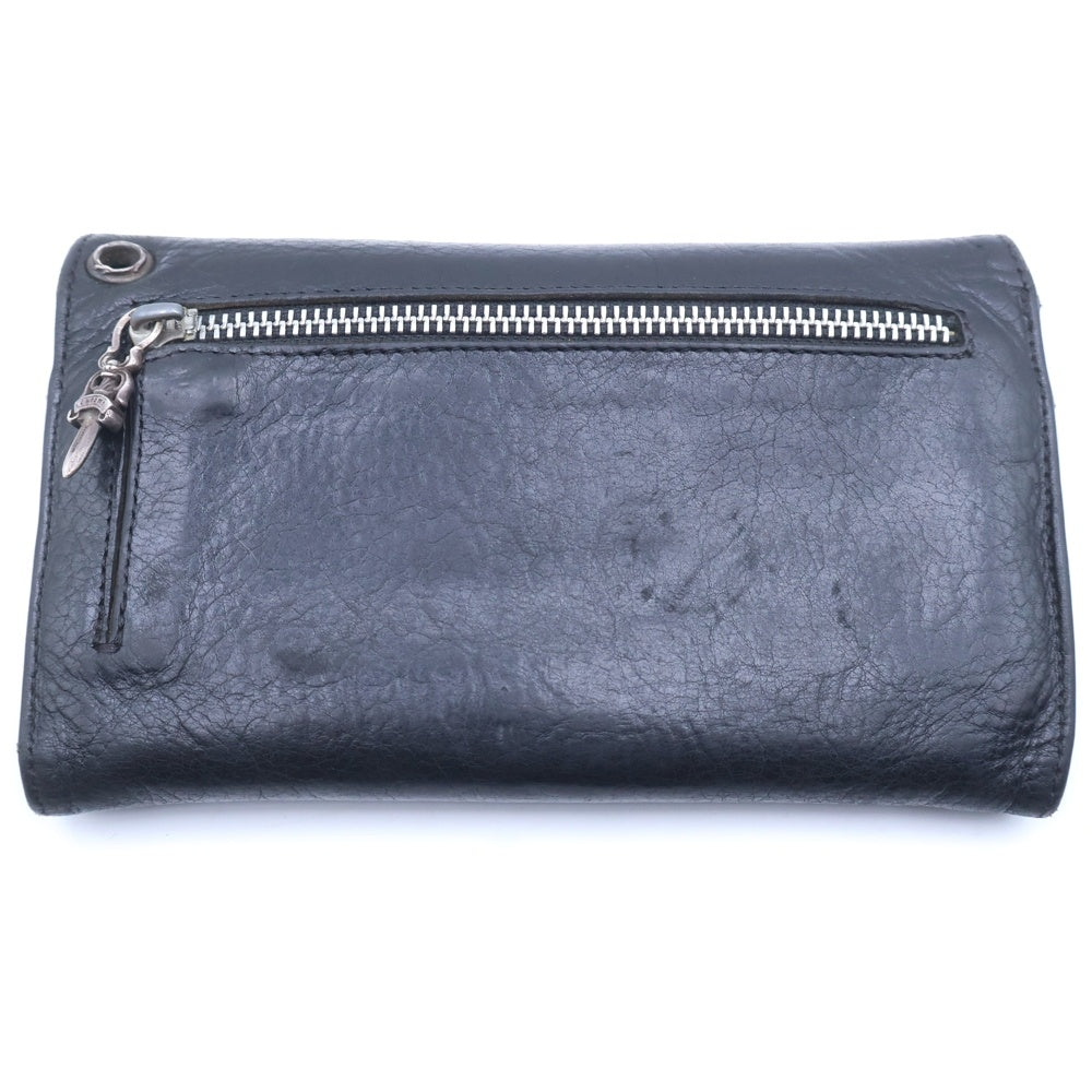 CHROME HEARTS(クロムハーツ) WAVE ウェーブ レザーウォレット 財布 ブラック BCA374
