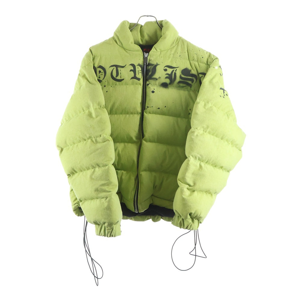 cvtvlist(カタリスト) 24AW 大阪限定 ペイント加工 ジップアップ ダウンジャケット グリーン 240111102