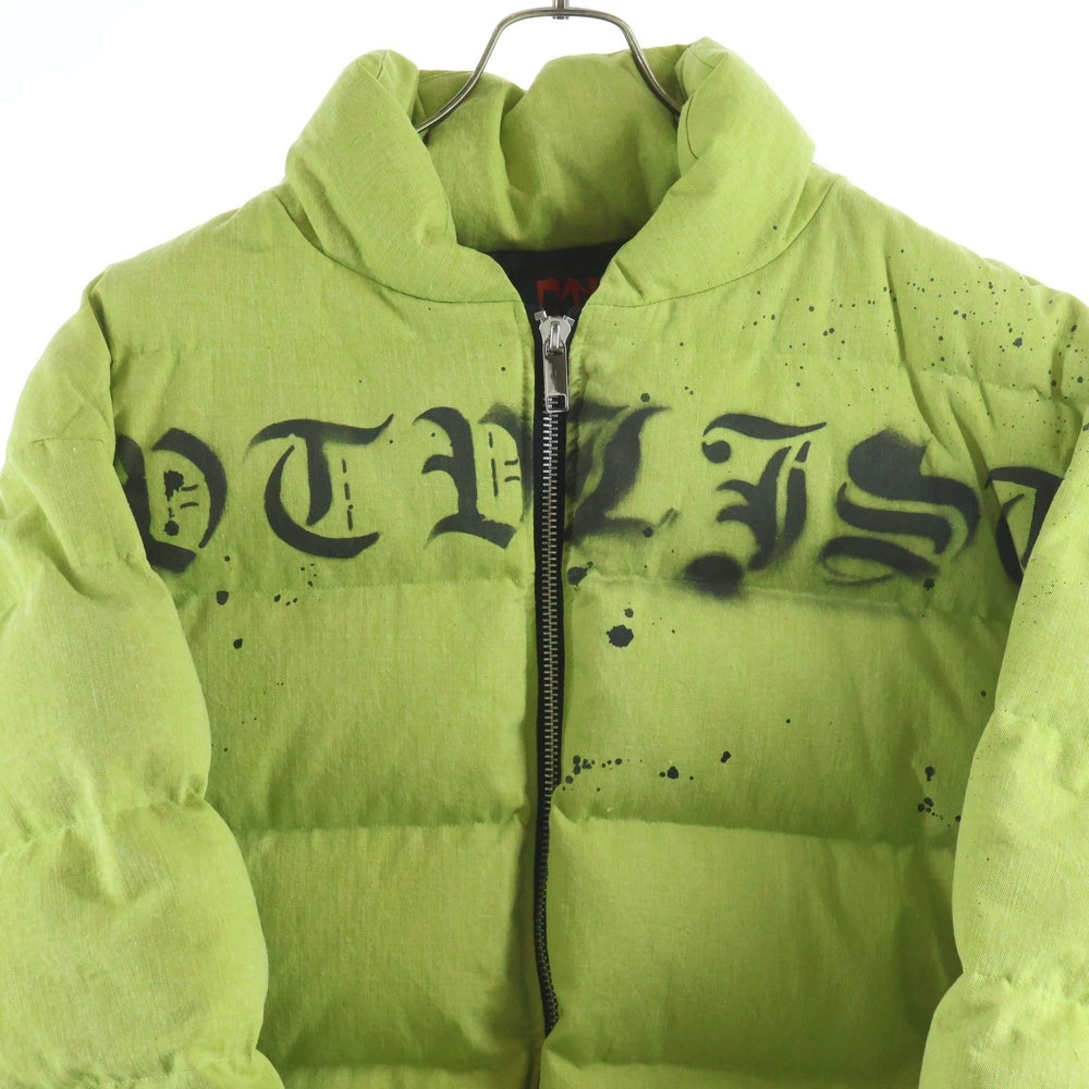 cvtvlist(カタリスト) 24AW 大阪限定 ペイント加工 ジップアップ ダウンジャケット グリーン 240111102