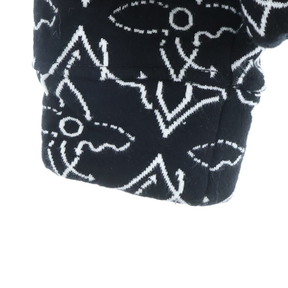 LOUIS VUITTON(ルイヴィトン) ×NBA エヌビーエー モノグラムフラワー キルティングジップアップパーカー ブラック/ホワイト RM212M DMO HLY12W