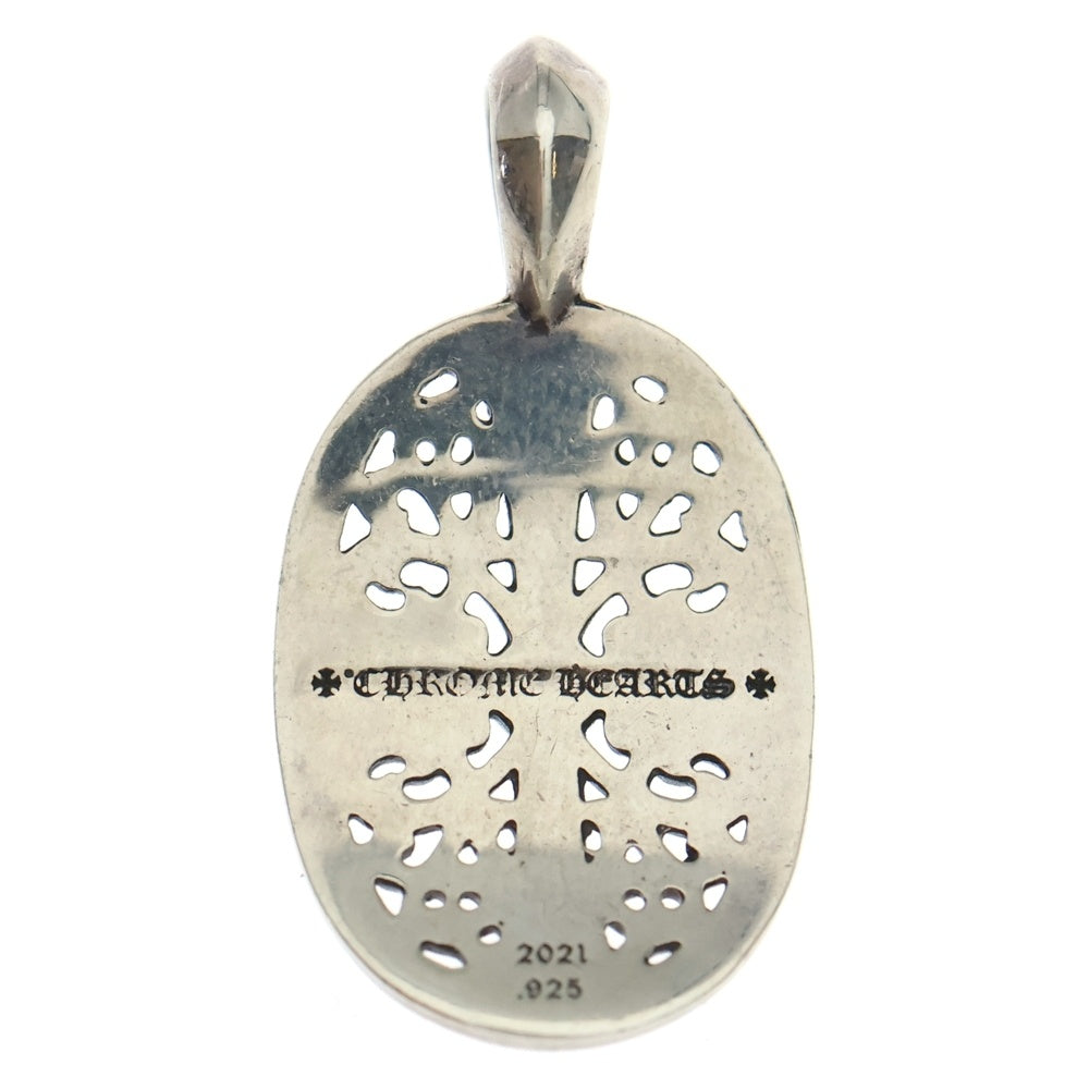CHROME HEARTS(クロムハーツ) CLSC OVAL P/DIA クラシックオーバル パヴェダイヤ ペンダントトップ シルバー