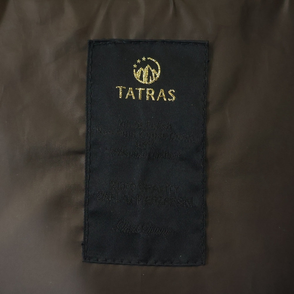 TATRAS(タトラス) ロゴワッペン ファー付き ジップアップ レイヤードダウンベスト レディース グレー LTA-4189
