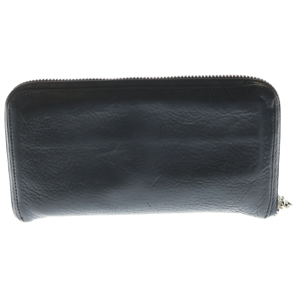 CHROME HEARTS(クロムハーツ) REC F ZIP PLANE プレーン ラウンドジップレザーウォレット 財布 ブラック BCA370