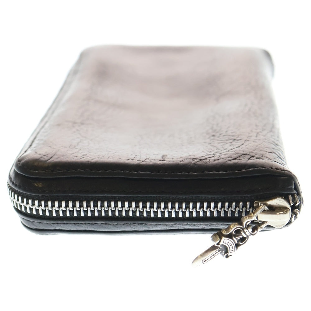 CHROME HEARTS(クロムハーツ) REC F ZIP PLANE プレーン ラウンドジップレザーウォレット 財布 ブラック BCA370