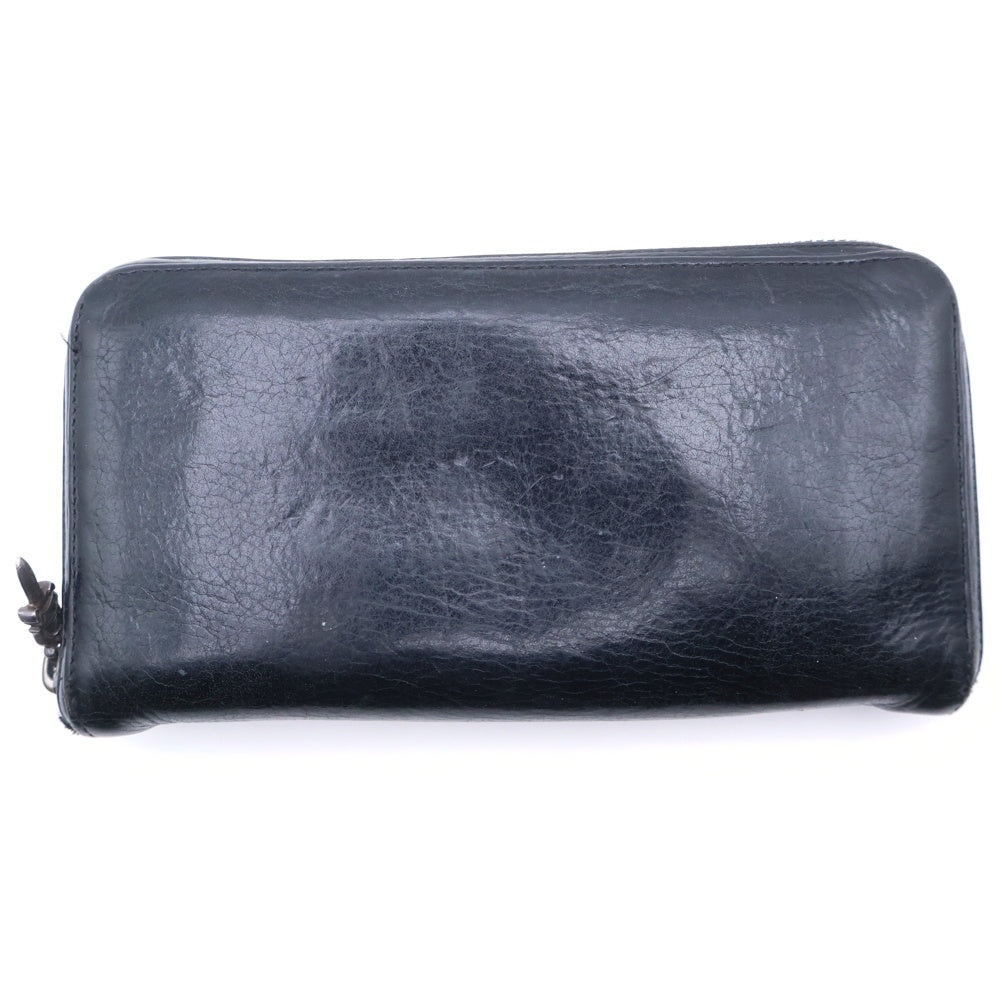 CHROME HEARTS(クロムハーツ) REC F ZIP 3クロス ラウンドジップレザーウォレット 財布 ブラック BCA368