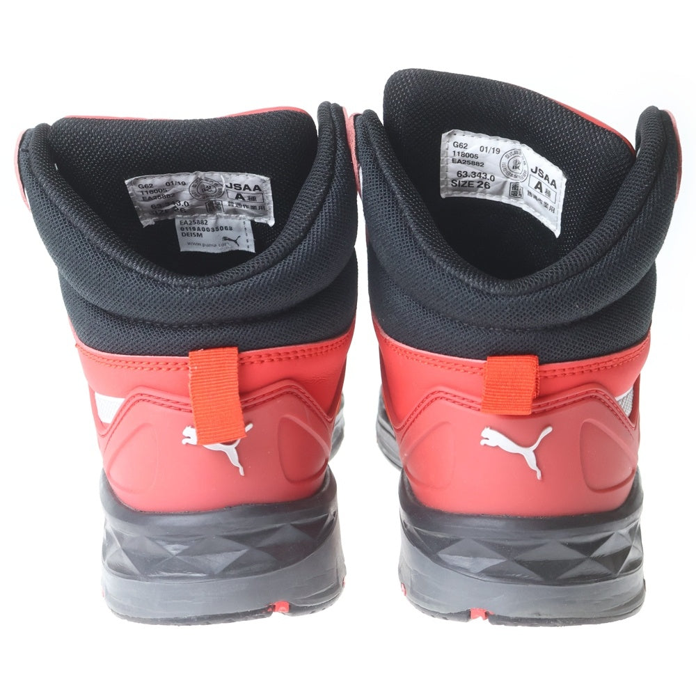PUMA(プーマ) VELOSITY 2.0 ヴェロシティ2.0 ハイカットスニーカー 安全靴 レッド US8/26cm 301953 34