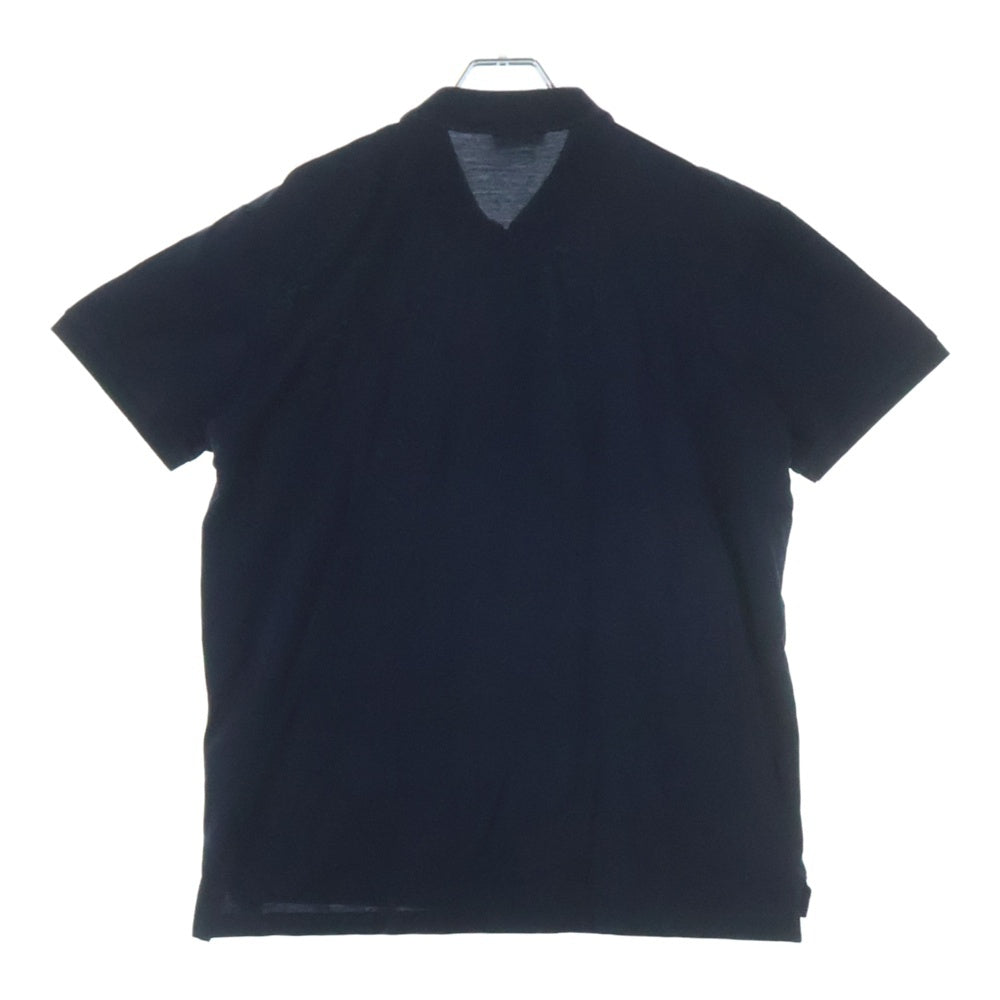 DIESEL(ディーゼル) フロントロゴ ジップアップ 半袖ポロシャツ ネイビー A02666