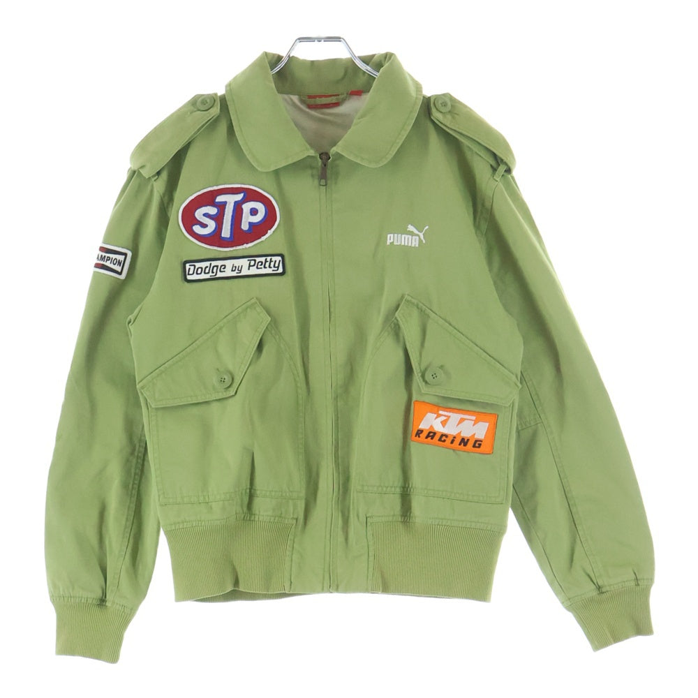 PUMA(プーマ) STP RICHARD PETTY DODGE JACKET リチャード ペティ ドッジ ジップアップ ジャケット グリーン PM548003