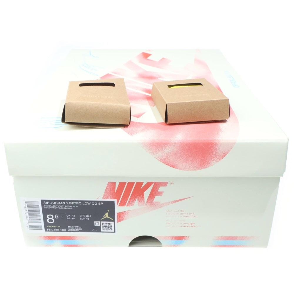 NIKE(ナイキ) ×TROPHY ROOM AIR JORDAN 1 LOW OG トロフィールーム エアジョーダン1 ローカットスニーカー レッド/ブラック US8.5/26.5cm FN0432-100