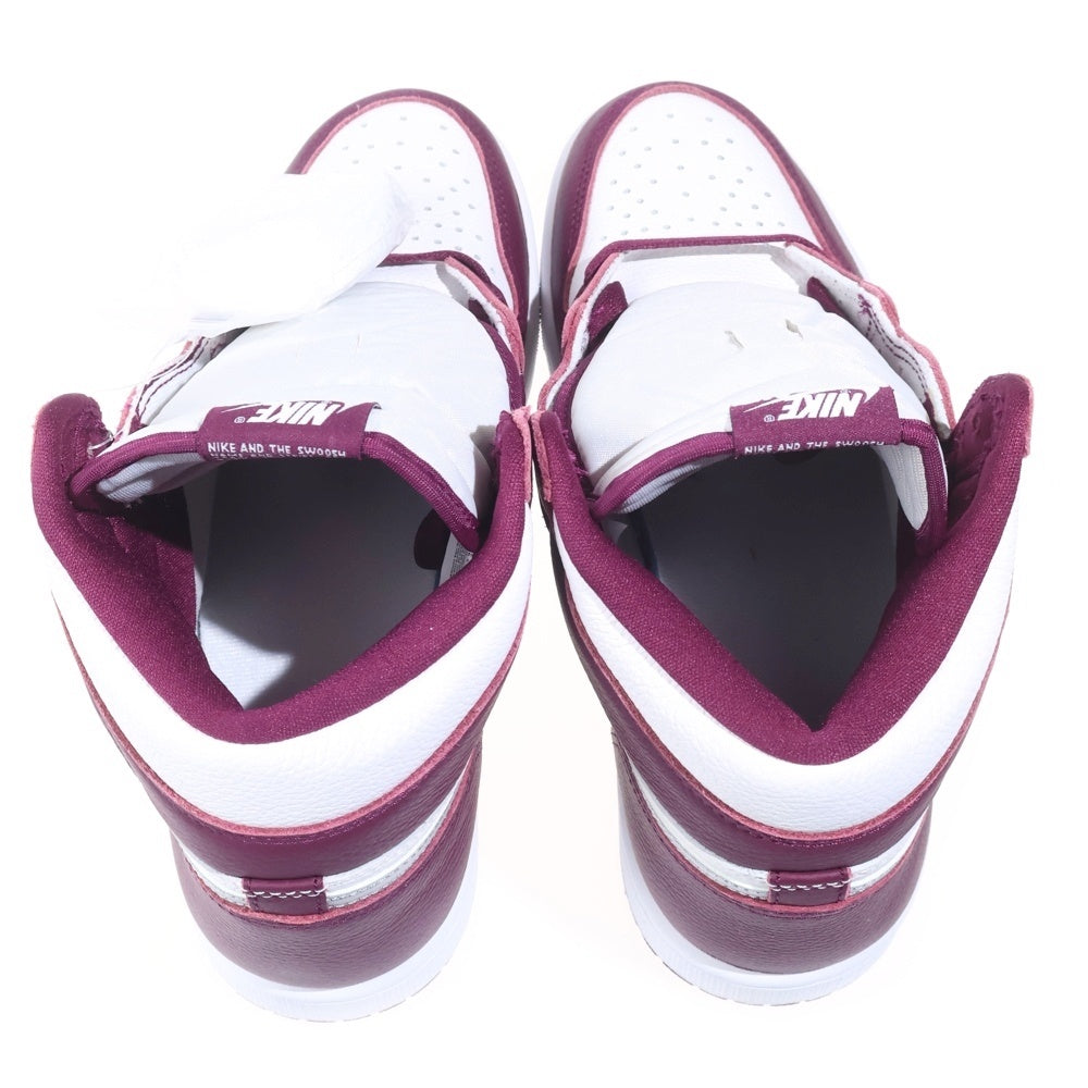 NIKE(ナイキ) AIR JORDAN 1 HIGH OG BORDEAUX エアジョーダン1 ハイカットスニーカー ホワイト/ボルドー US8.5/26.5cm 555088-611