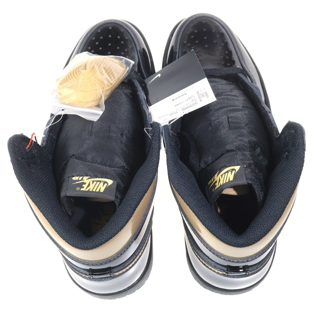 NIKE(ナイキ) AIR JORDAN1 RETRO HIGH OG BLACK-METALIC GOLD エアジョーダン1 ハイ メタリック ゴールド ハイカットスニーカー ブラック/ゴールド US8.5/26.5cm 555088-032