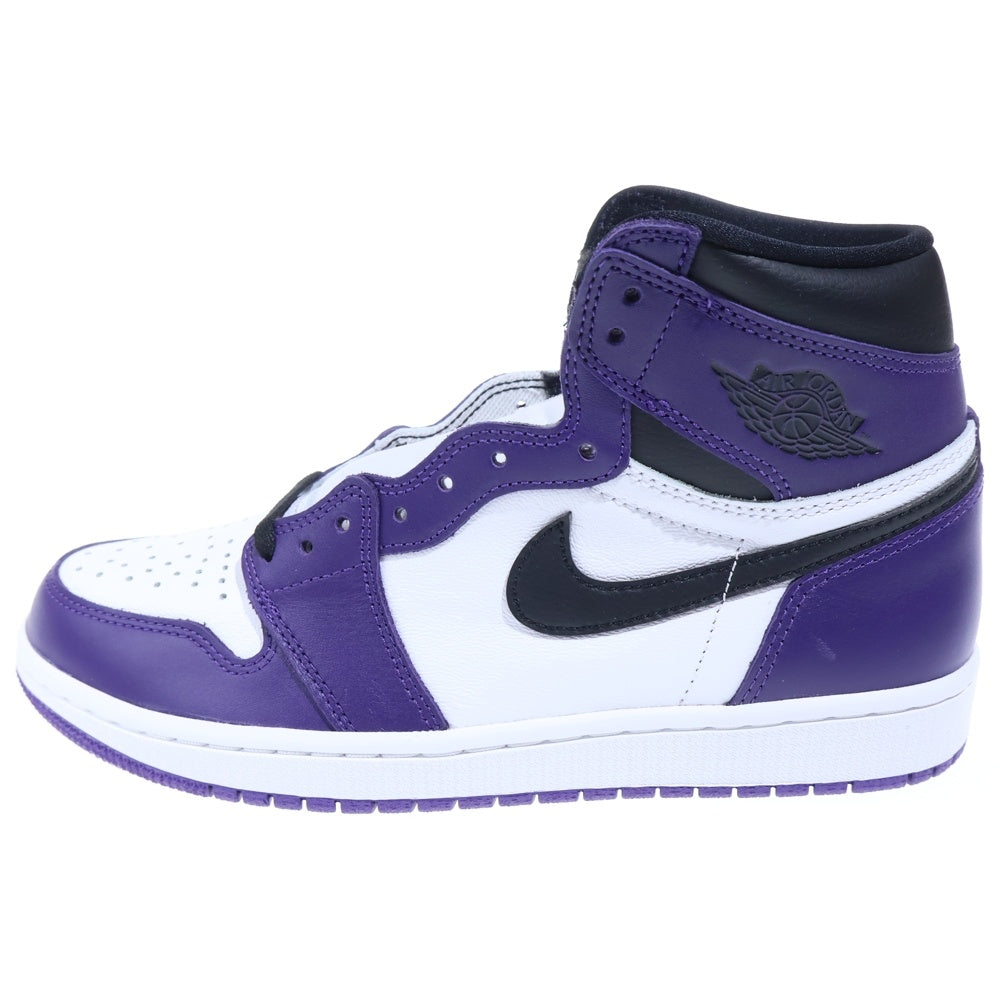NIKE(ナイキ) AIR JORDAN 1 RETRO HIGH OG COURT PURPLE エアジョーダン1 コートパープル ハイカットスニーカー ホワイト/パープル US8.5/26.5cm 555088-500