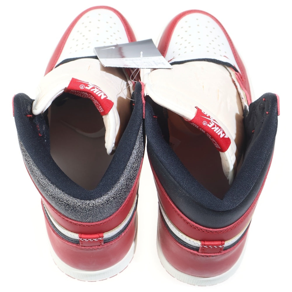 NIKE(ナイキ) AIR JORDAN 1 HIGH OG LOST & FOUND CHICAGO エアジョーダン1 ロスト&ファウンド ハイカットスニーカー US8.5/26.5cm ブラック/ホワイト/レッド DZ5485-612