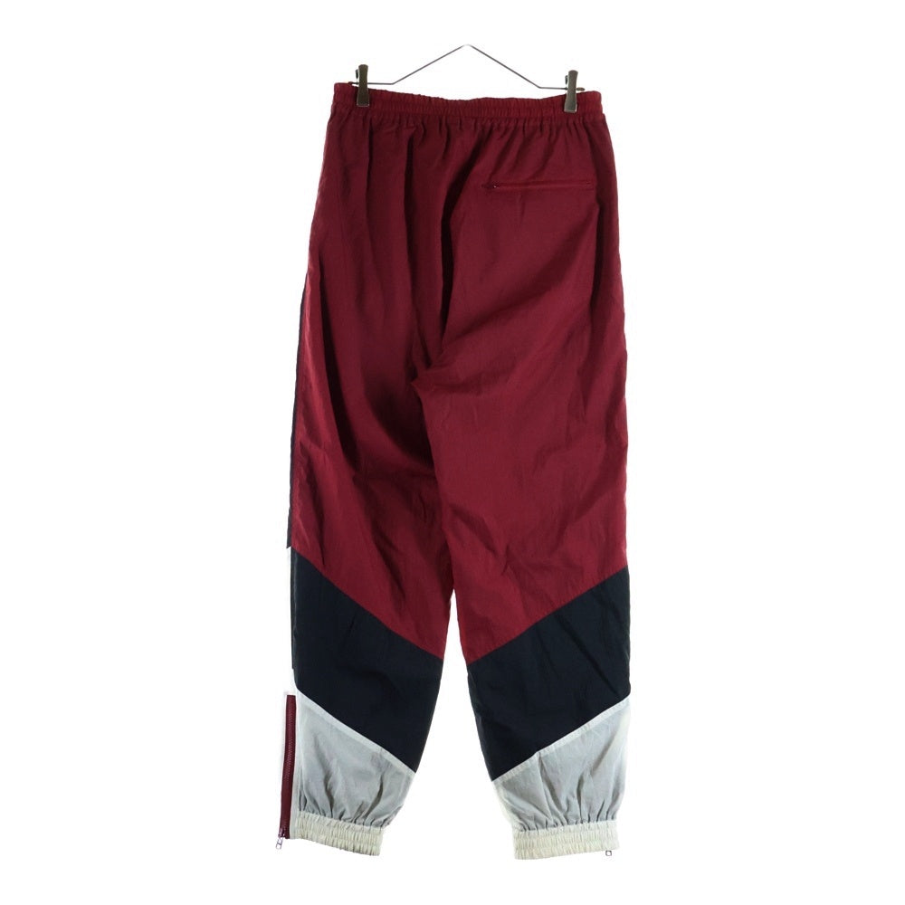 doublet(ダブレット) BREAK UP EMBROIDERY TRACK PANT フロント刺繍 サイドジップ ナイロントラックパンツ レッド 18SS06PT64