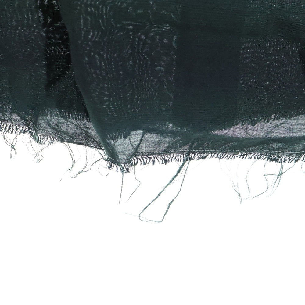 KAMIYA(カミヤ) KAMIYA カミヤ OVERDYE CHECK SHIRTS オーバーダイ長袖チェックシャツ ブラック/グリーン G12SH030