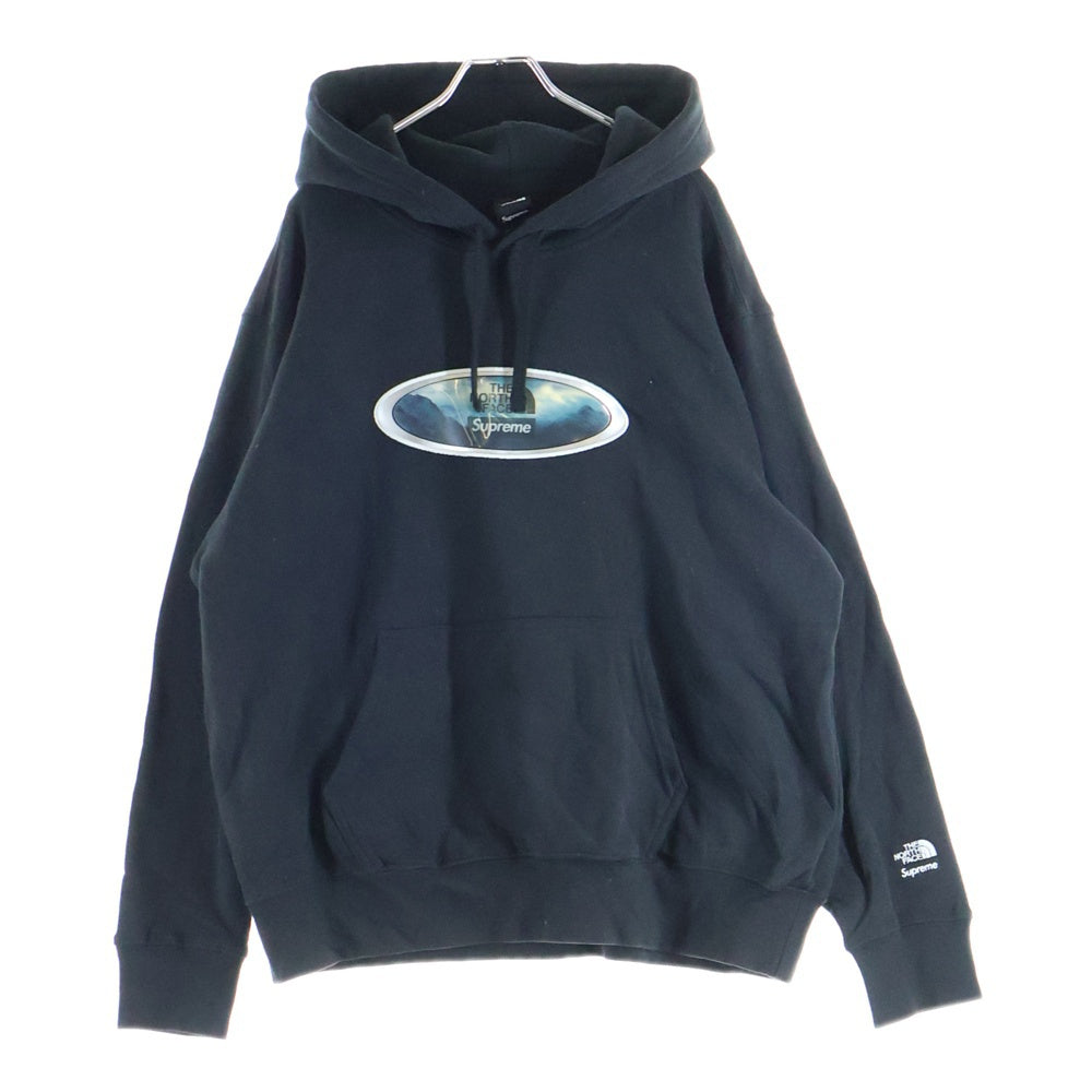 SUPREME(シュプリーム) 21AW×THE NORTH FACE Lenticular Mountains Hooded ザノースフェイス レンチキュラー マウンテン フーディー スウェットシャツ プルオーバーパーカー NT52100I