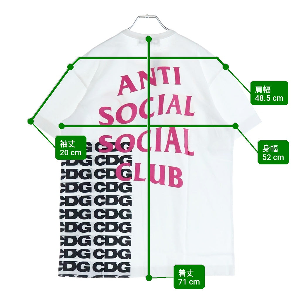 COMME des GARCONS CDG(コムデギャルソン シーディージー) デザインロゴ クルーネック 半袖Tシャツ カットソー ホワイト SB-T005-051-1-5