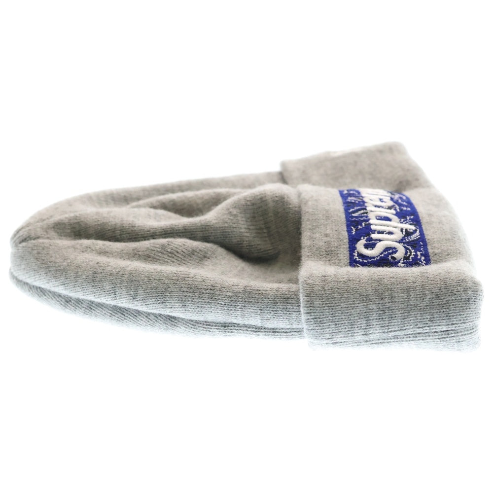 SUPREME(シュプリーム) 19AW Bandana Box Logo Beanie バンダナ ボックスロゴ ビーニー ニットキャップ グレー