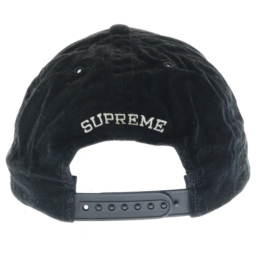 SUPREME(シュプリーム) 17SS ×Champion 5-Panel Cap チャンピオン コーデュロイ 5パネルキャップ ブラック
