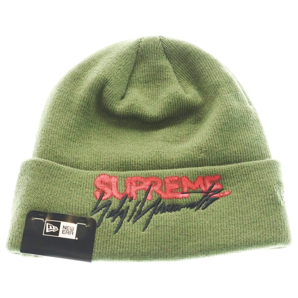 SUPREME(シュプリーム) 20AW ×Yohji Yamamoto New Era Beanie ヨウジヤマモト ニューエラ ロゴ刺繍ビーニー ニット帽 帽子 カーキ