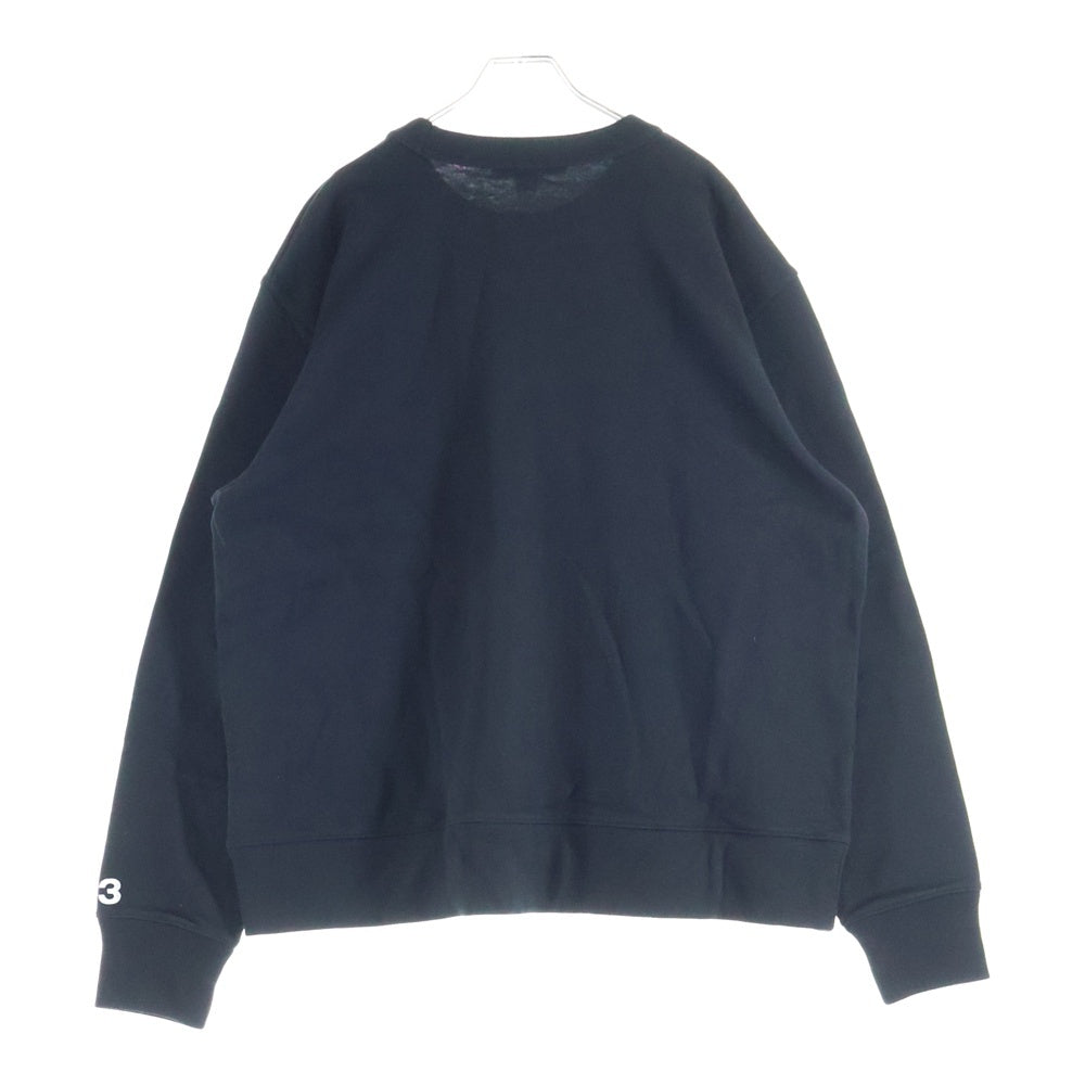 Y-3(ワイスリー) 20SS DISTRESSED SIGNATURE CREW SWEATSHIRT ディストレス シグネーチャー クルーネック 長袖スウェットトレーナー カットソー ブラック FP8689