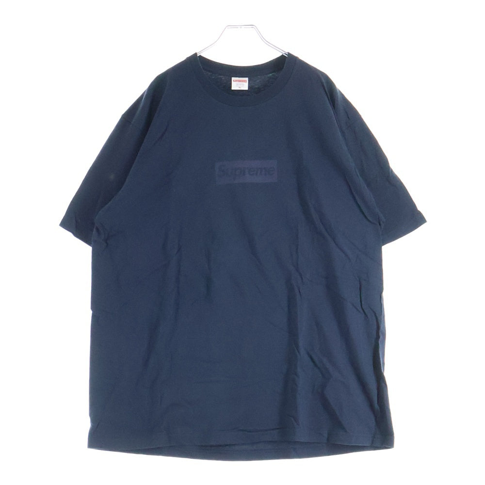 SUPREME(シュプリーム) 23SS Tonal Box Logo Tee トーナル ボックスロゴ プリント クルーネック 半袖Tシャツ カットソー ネイビー