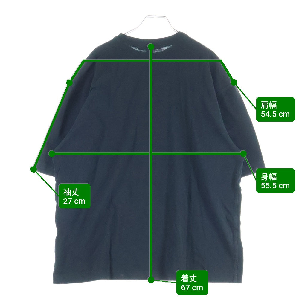 Y-3(ワイスリー) 20SS DISTRESSED SIGNATURE TEE ディストレス シグネーチャー クルーネック 半袖Tシャツ カットソー ブラック FQ4114