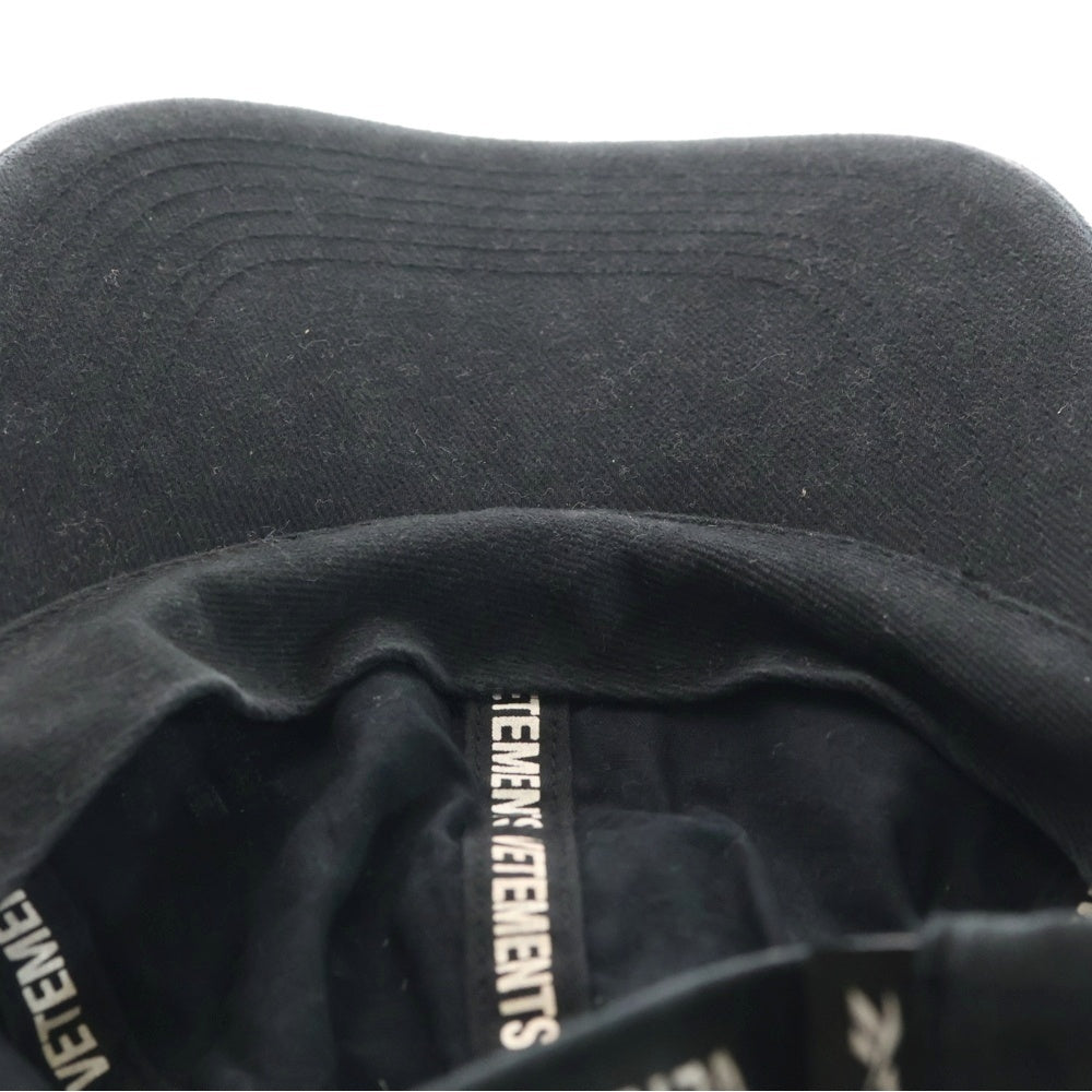 VETEMENTS(ヴェトモン) 18AW ×Reebok Cap リーボック フレームロゴ刺繍 キャップ 帽子 EC3041