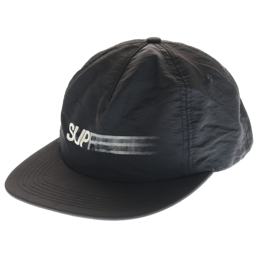 SUPREME(シュプリーム) 16SS Motion Logo 5-Panel Cap モーション ロゴ 5パネル キャップ 帽子 ブラック