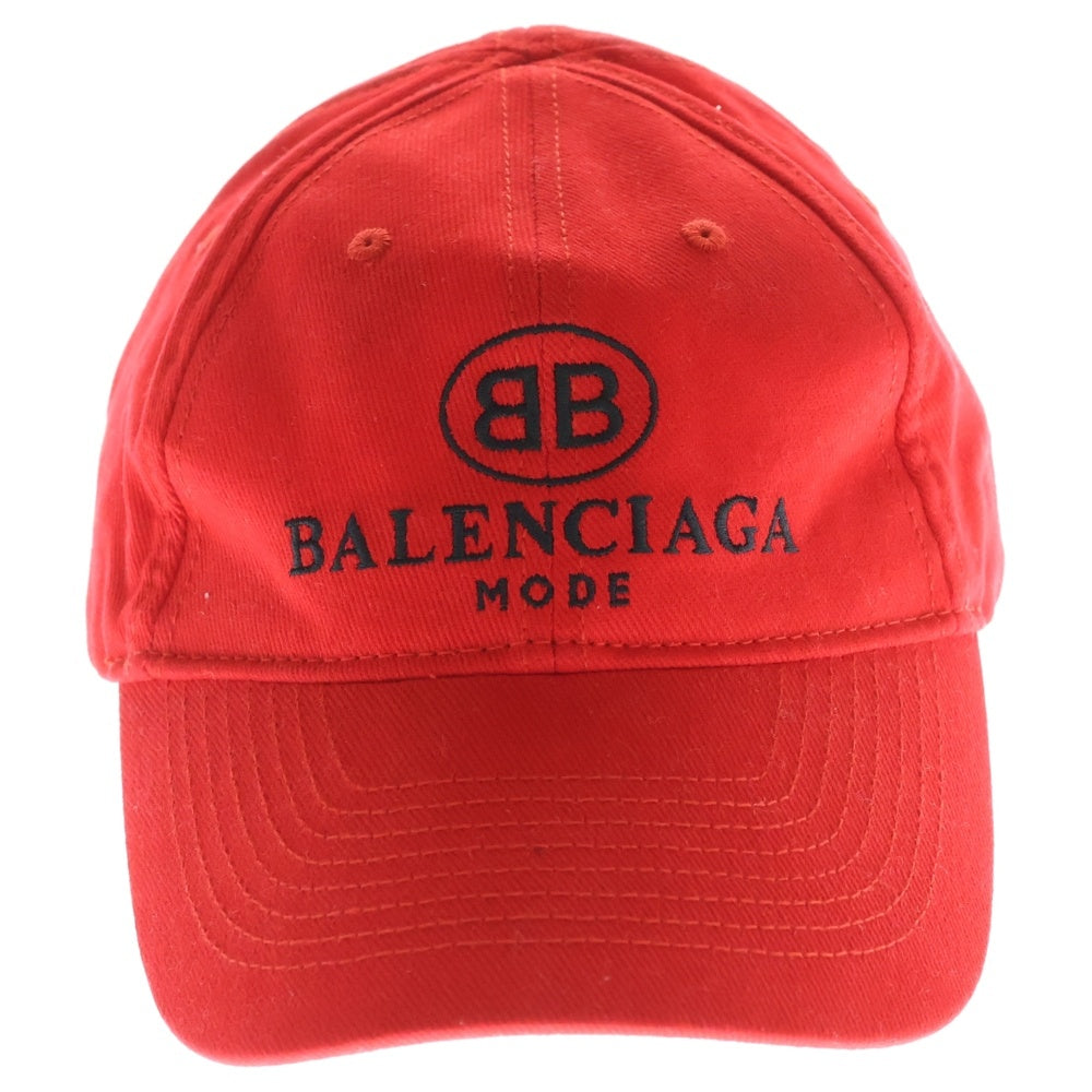 BALENCIAGA(バレンシアガ) BB MODE LOGO CAP 刺繍ロゴ ベースボールキャップ 帽子 レッド