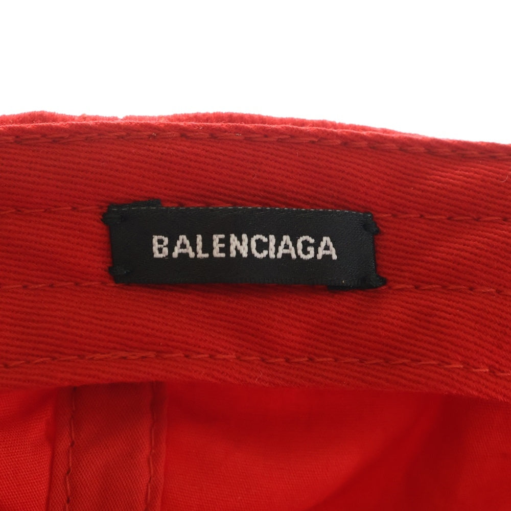 BALENCIAGA(バレンシアガ) BB MODE LOGO CAP 刺繍ロゴ ベースボールキャップ 帽子 レッド