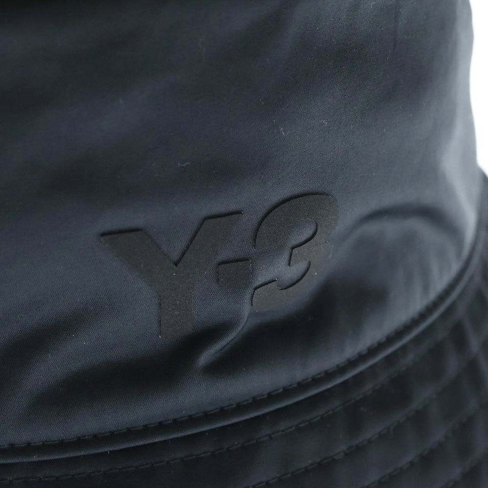 Y-3(ワイスリー) フロントロゴ リップストップ バケットハット 帽子 ブラック GQ3279