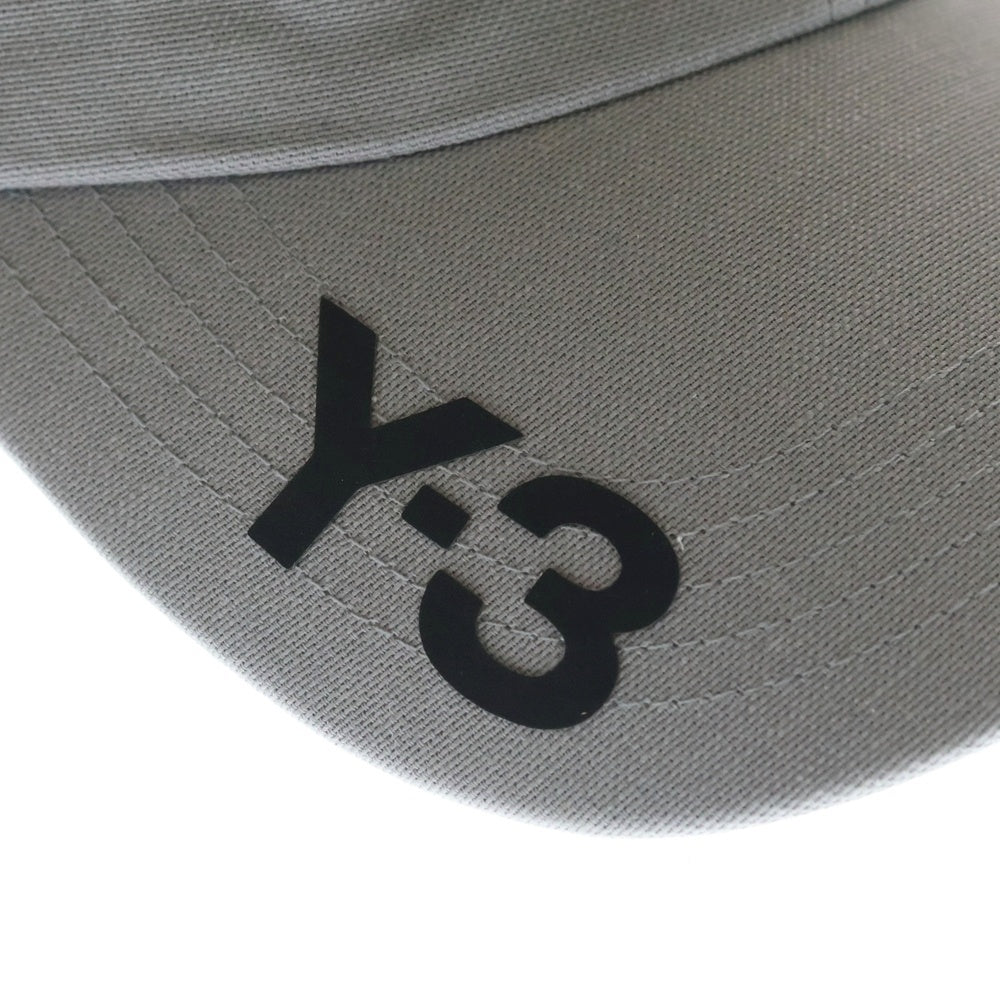 Y-3(ワイスリー) ラバーロゴ ベースボールキャップ 帽子 グレー GK3128