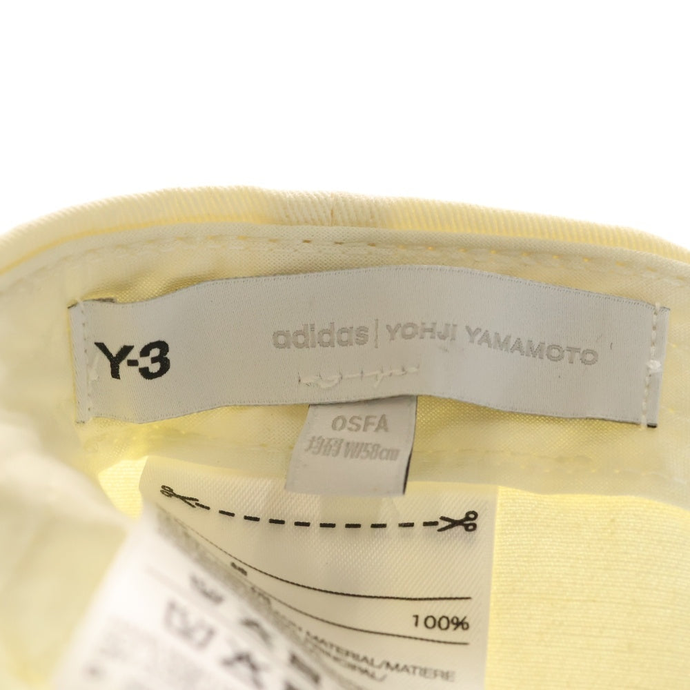 Y-3(ワイスリー) ラベルロゴ ベースボールキャップ 帽子 ベージュ H15772