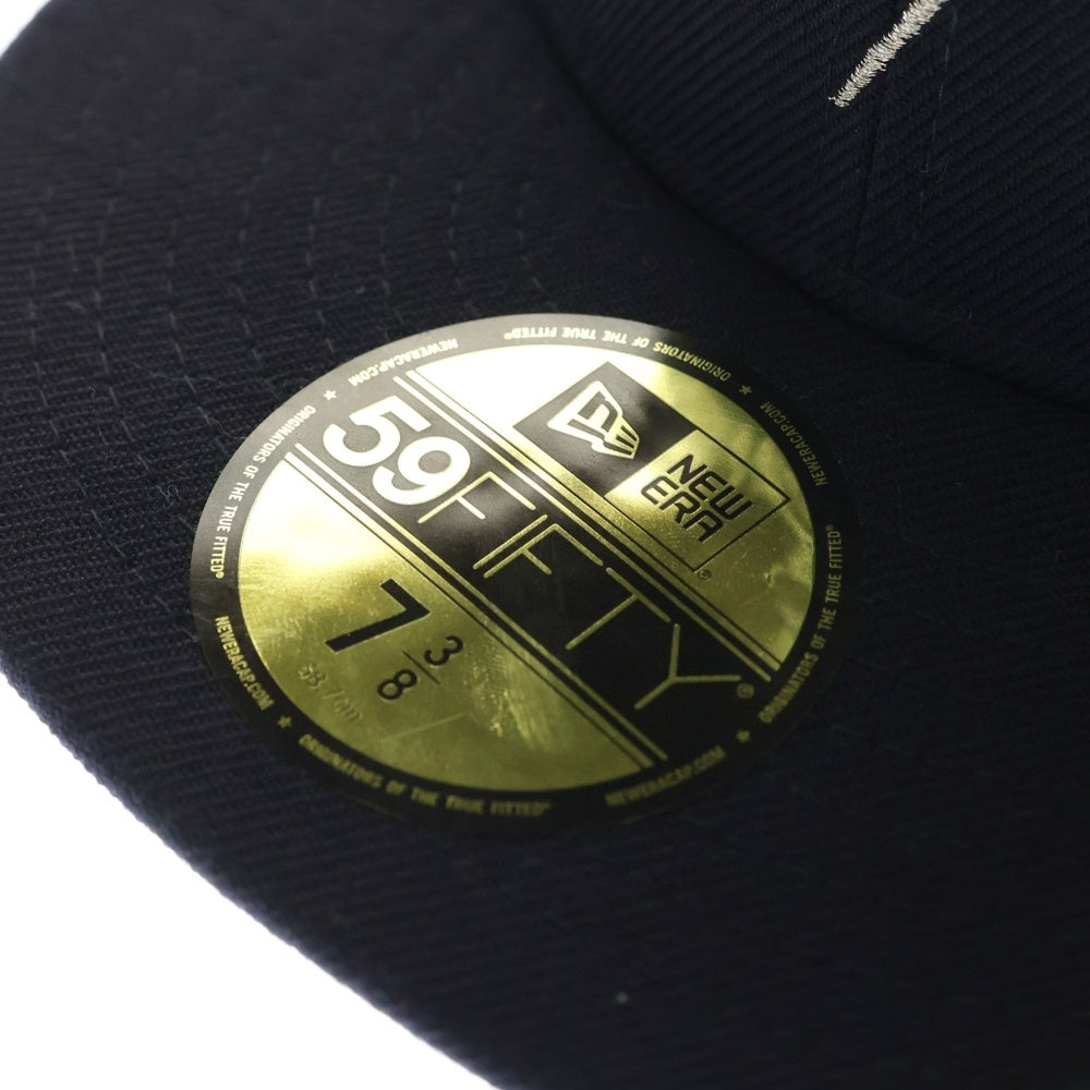 Yohji Yamamoto POUR HOMME(ヨウジヤマモト プールオム) ×NEW ERA フロント刺繍ロゴ ベースボールキャップ 帽子 ネイビー FN-H83-860